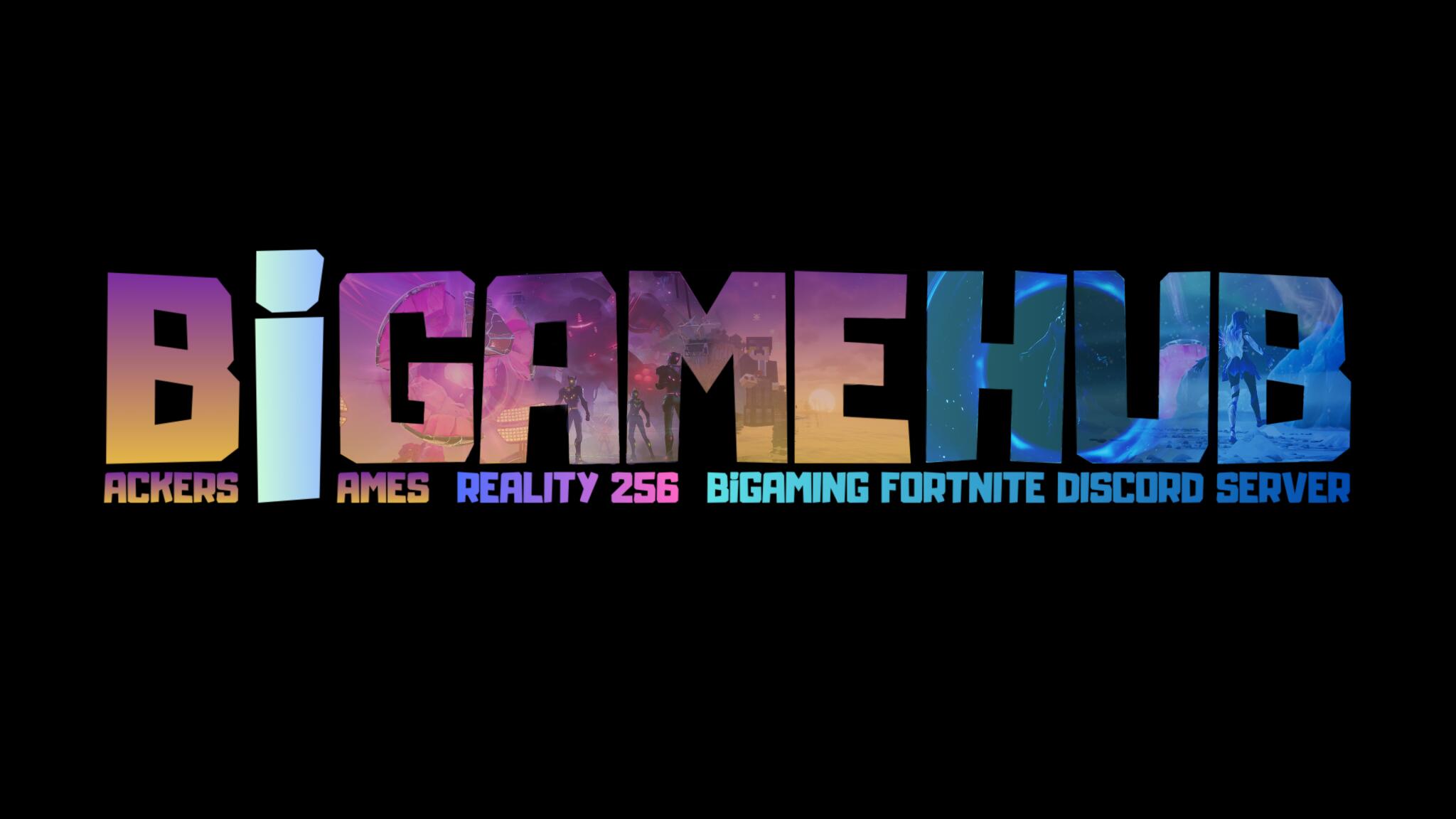 Discovery splash banner for BiGAME HUB Discord server
