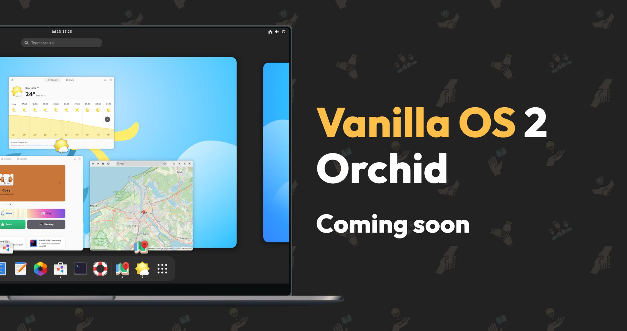 Discovery splash banner for Vanilla OS Discord server
