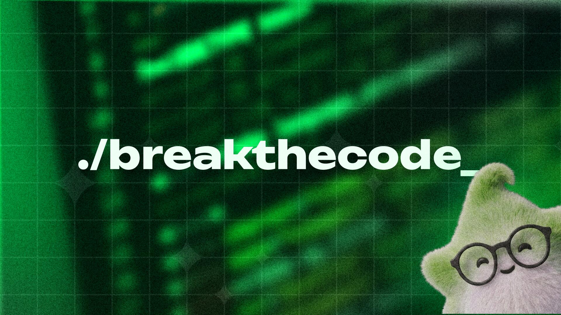 Discovery splash banner for ./breakthecode_ Discord server