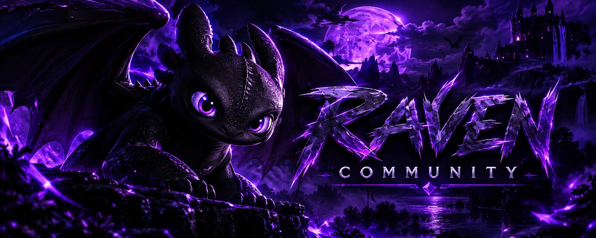 Discovery splash banner for Raven COMMUNITY #Recomeço Discord server