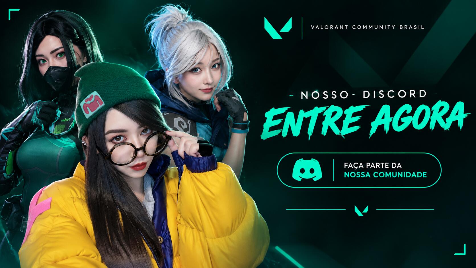 Discovery splash banner for Valorant Mobile Brasil Discord server