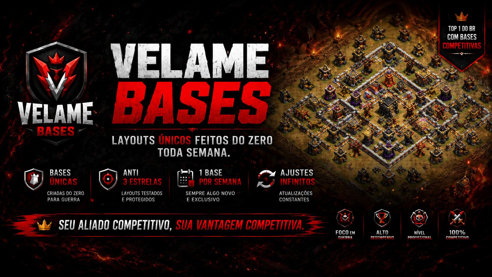 Discovery splash banner for VELAME Base Building Discord server