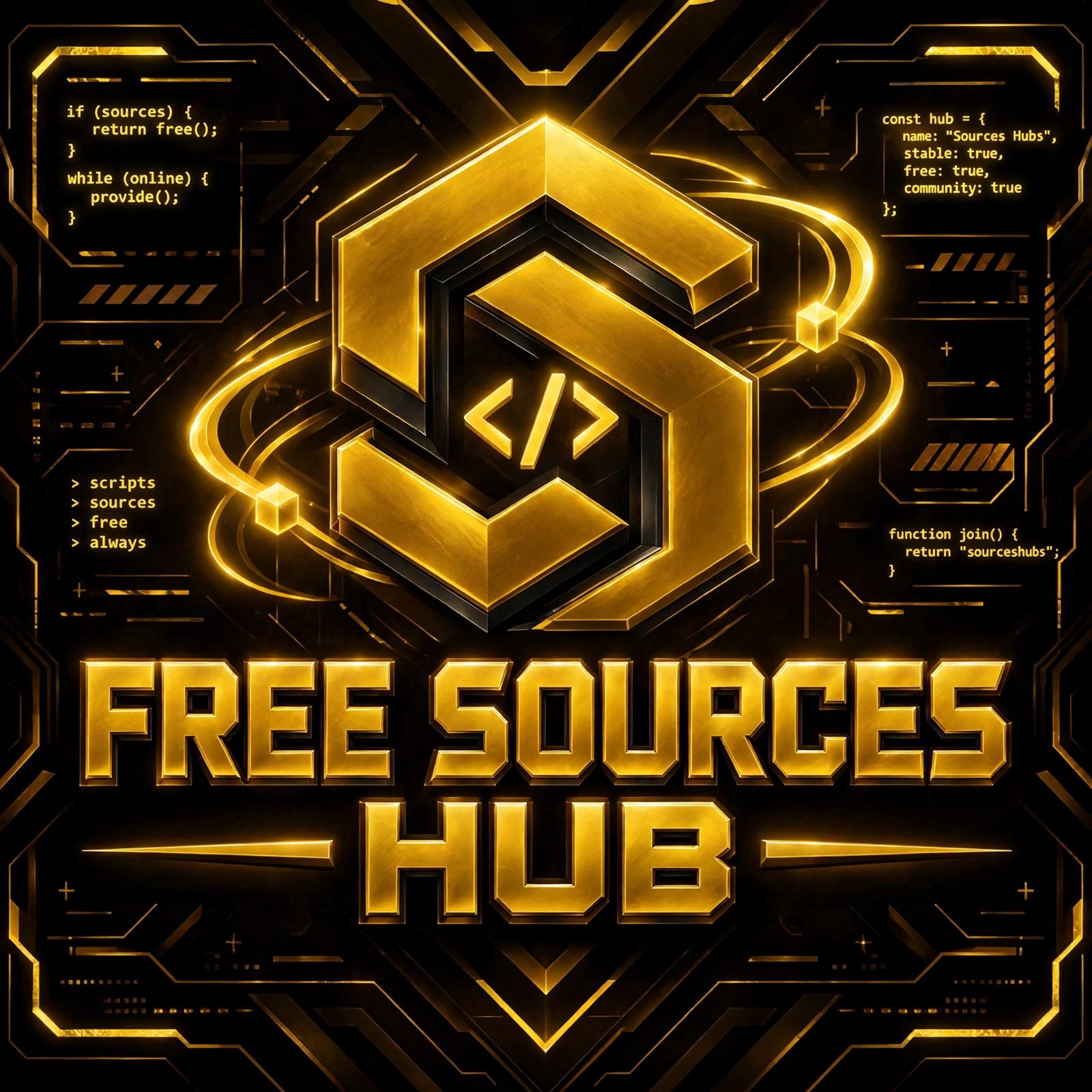 Discovery splash banner for Free Sources Hub Discord server
