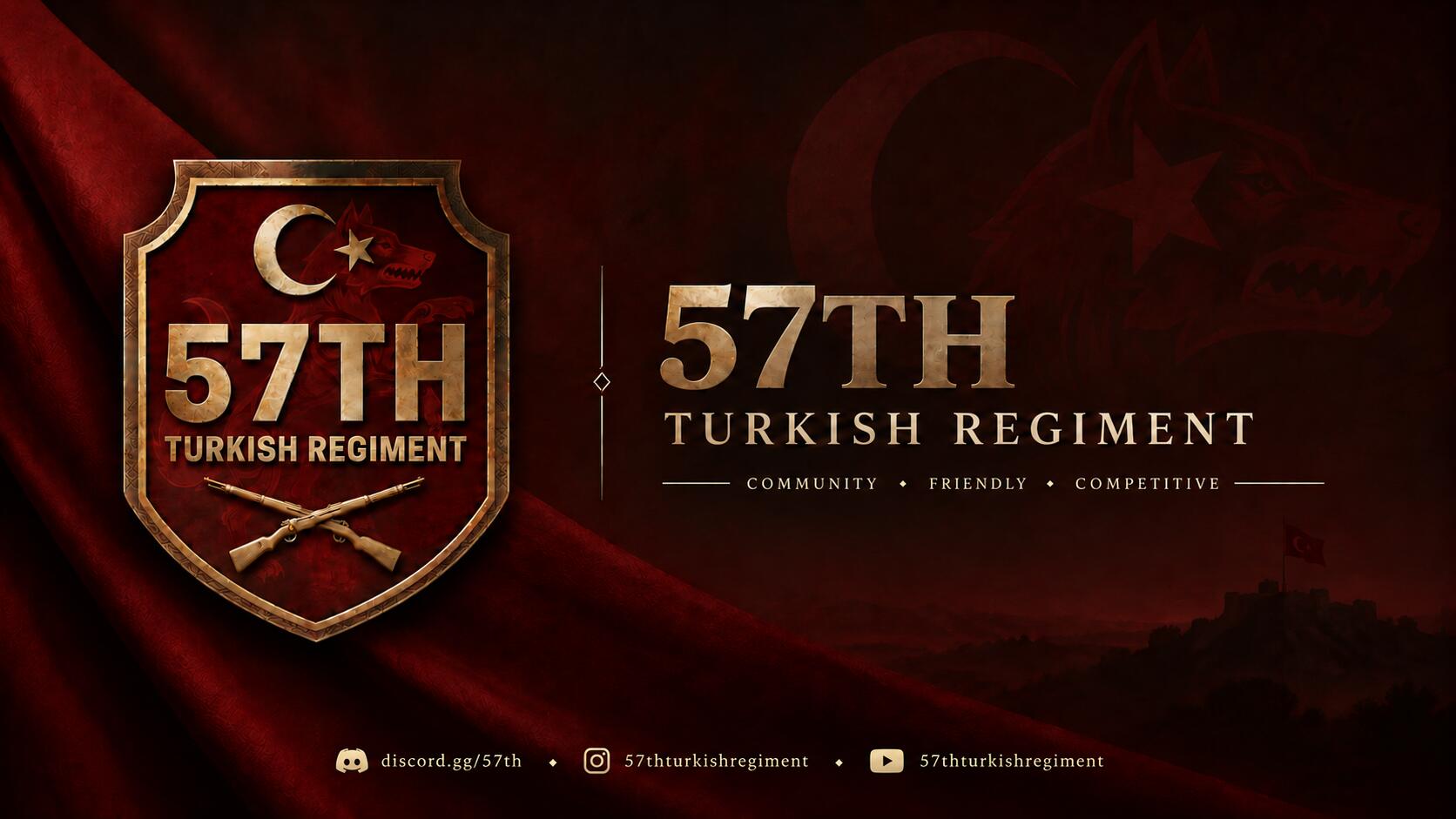 Discovery splash banner for 57TH TURKISH REGIMENT Discord server