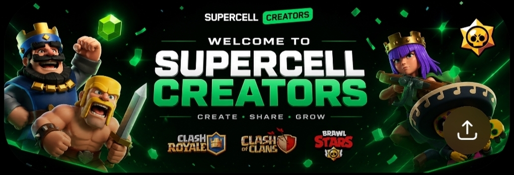Discovery splash banner for Supercell Creators Hub Discord server