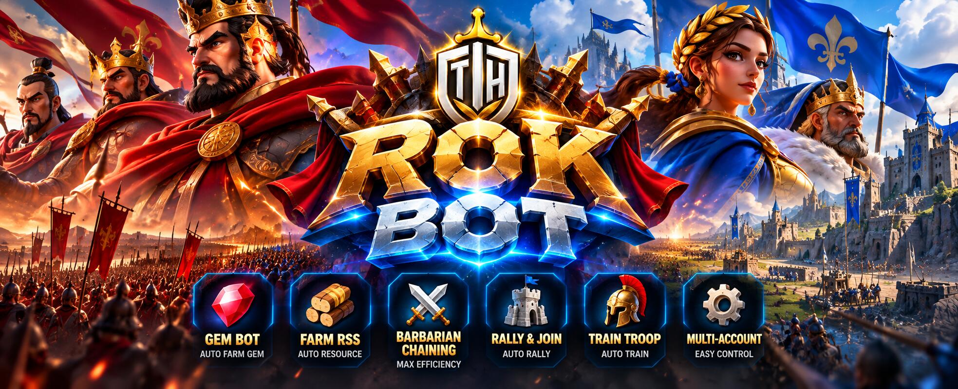 Discovery splash banner for TH-ROK GEM BOT MASTER Discord server