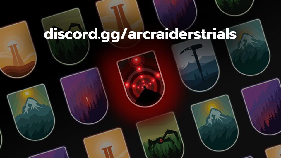 Discovery splash banner for ARC Raiders Trials Discord server