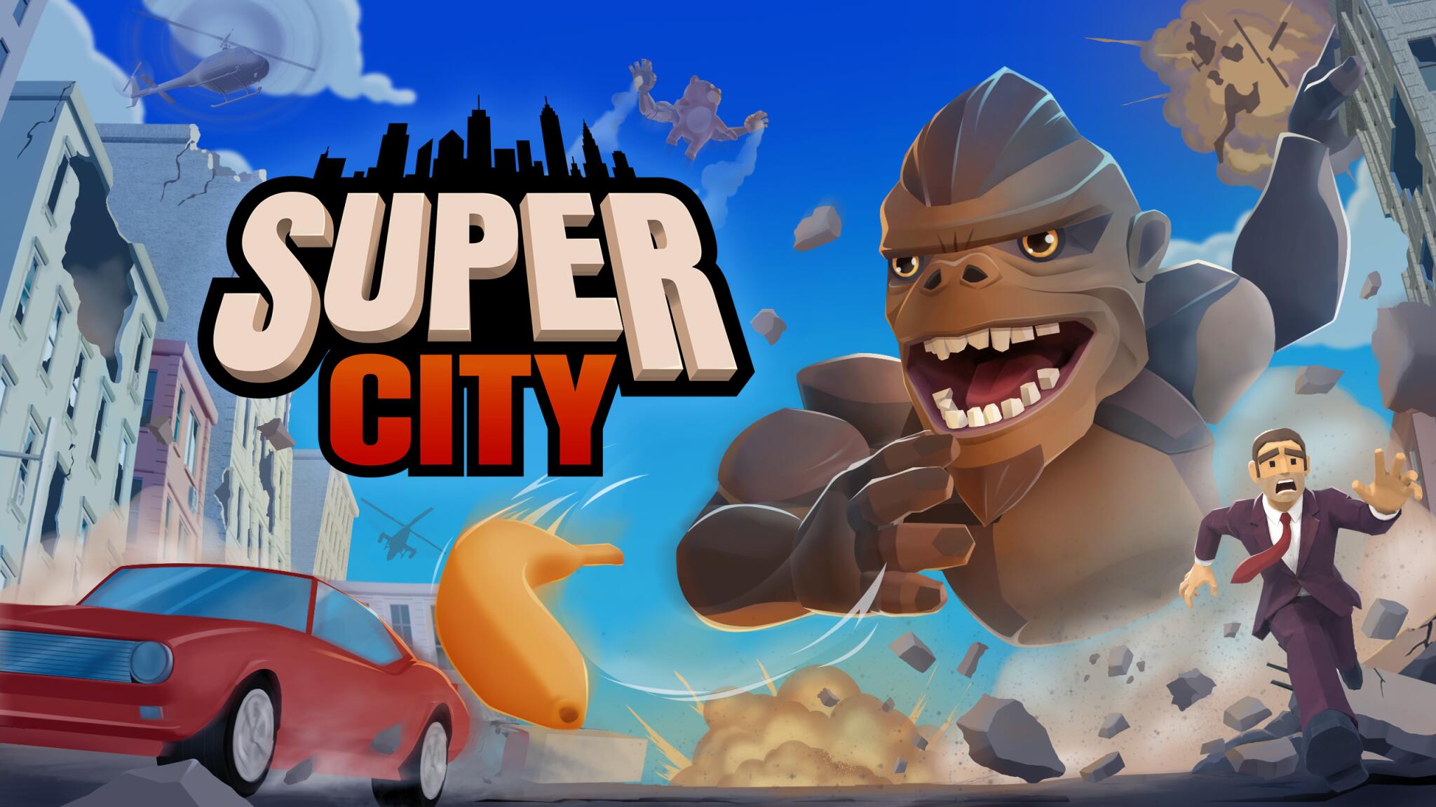 Discovery splash banner for Super City Discord server