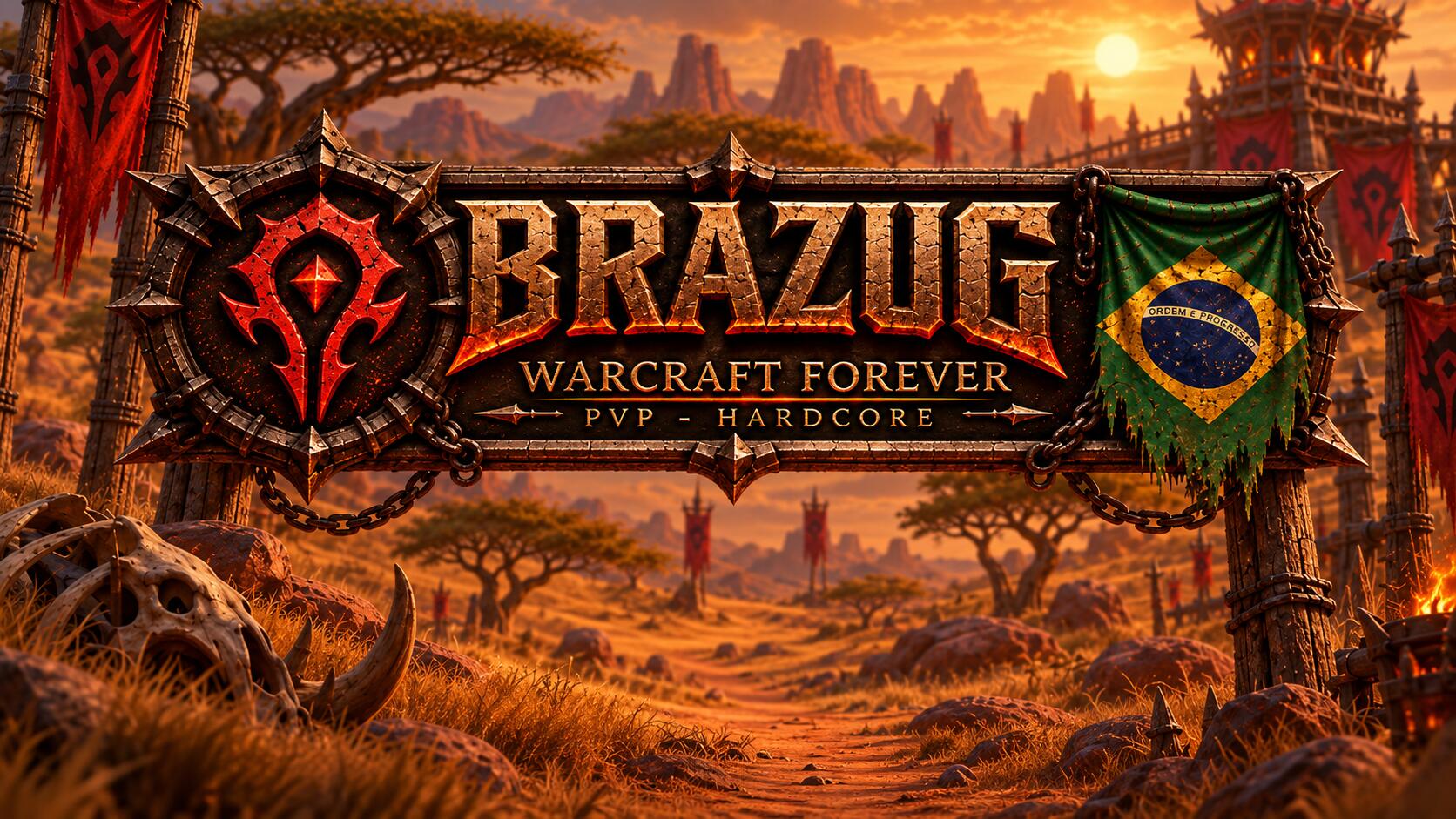 Discovery splash banner for BRAZUG - WoW Forever PvP / Classic Hardcore DOOMHOWL Discord server