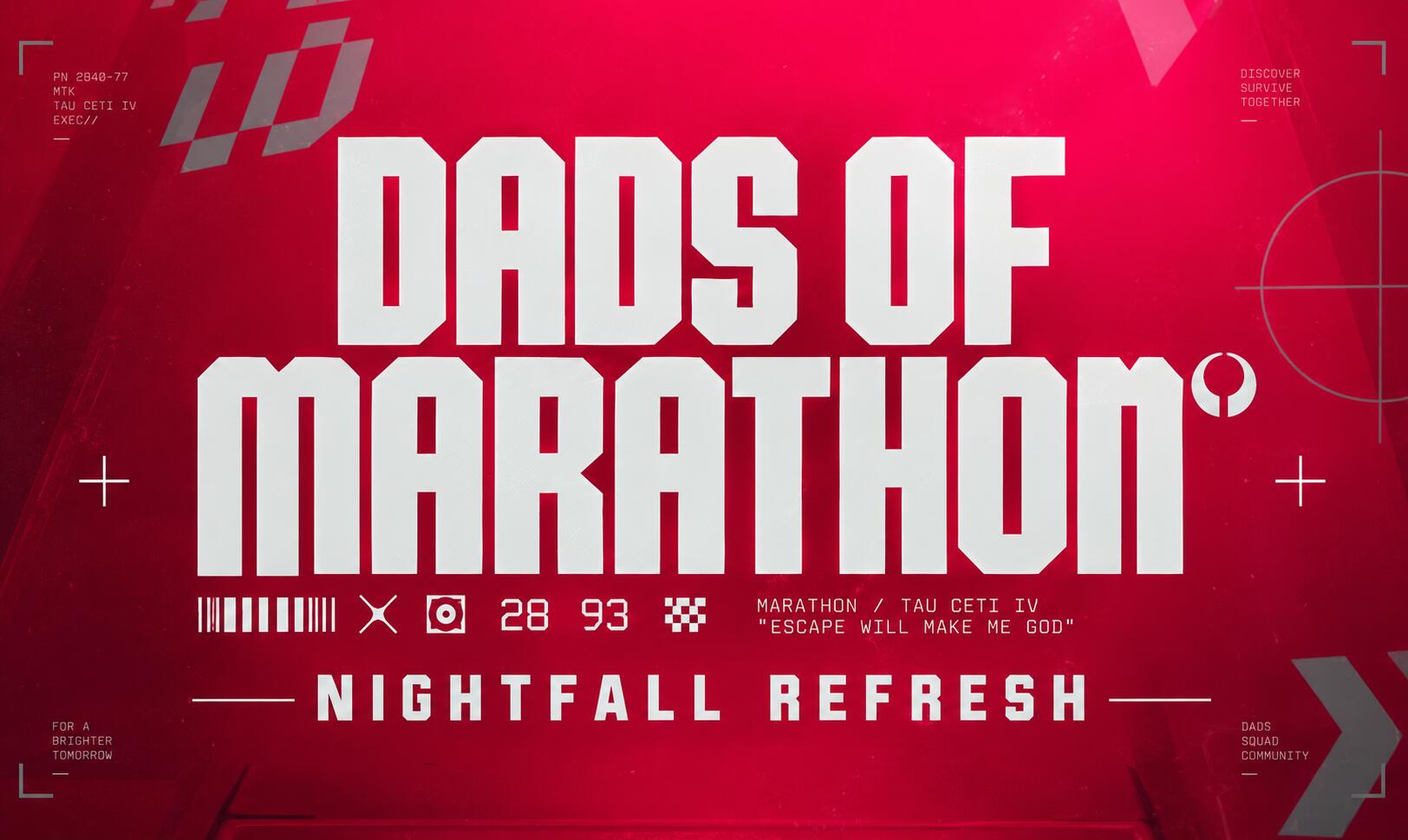 Discovery splash banner for Dads of Marathon Discord server