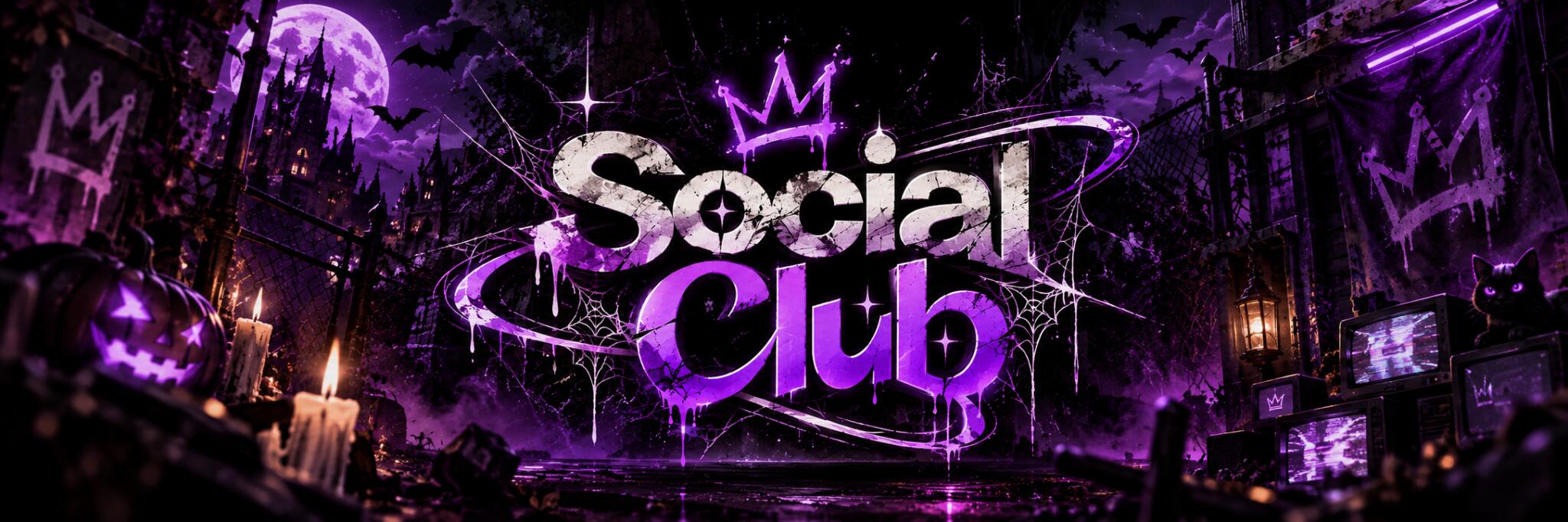 Discovery splash banner for Social Club Discord server