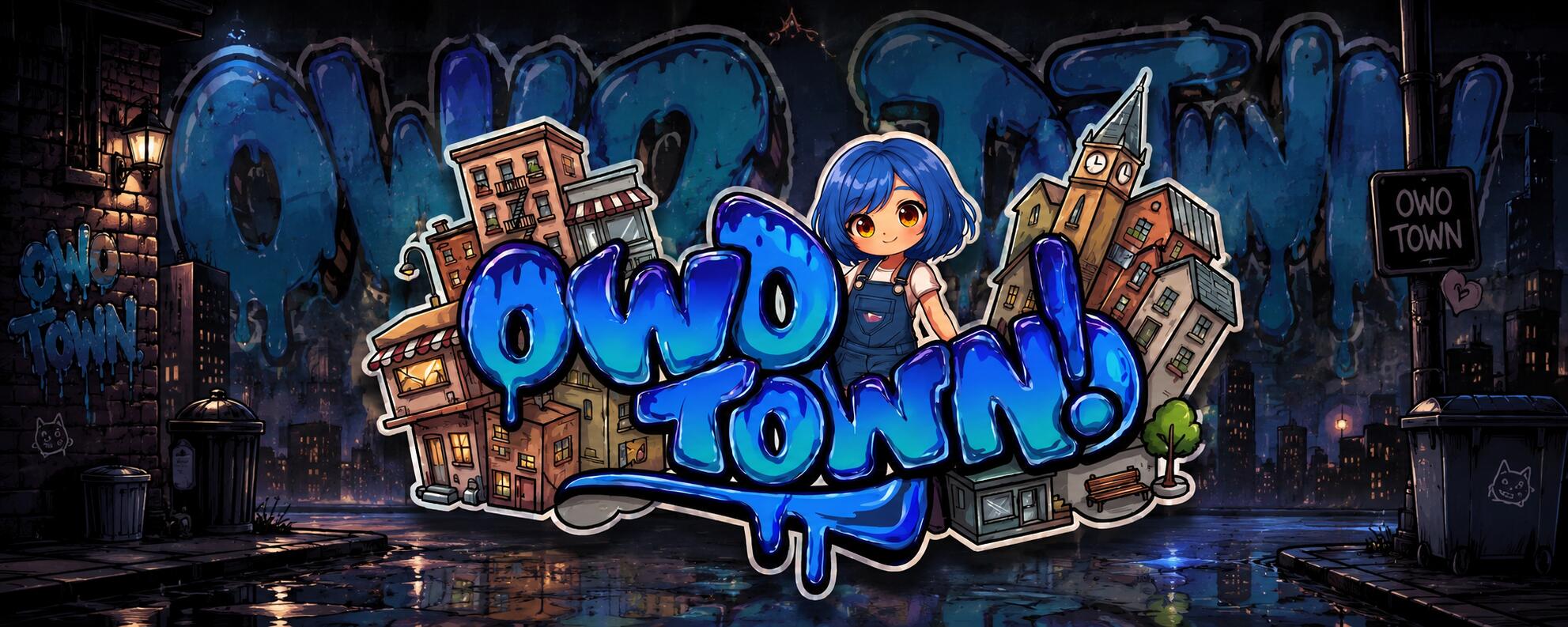 Discovery splash banner for OwO Town Discord server