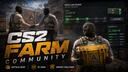 Discovery splash banner for CS2 Farm Community Discord server