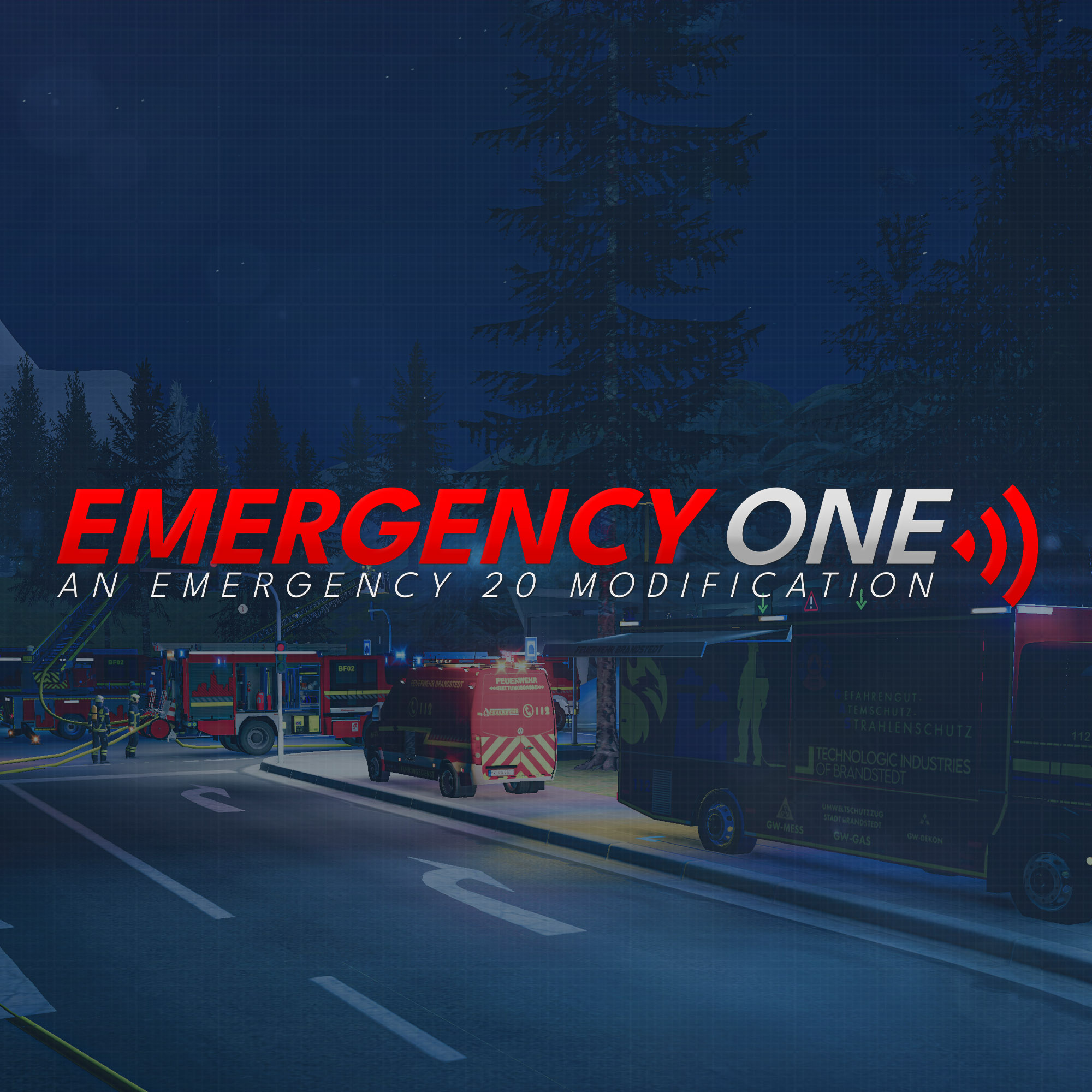 Discovery splash banner for Emergency One Modifikation Discord server