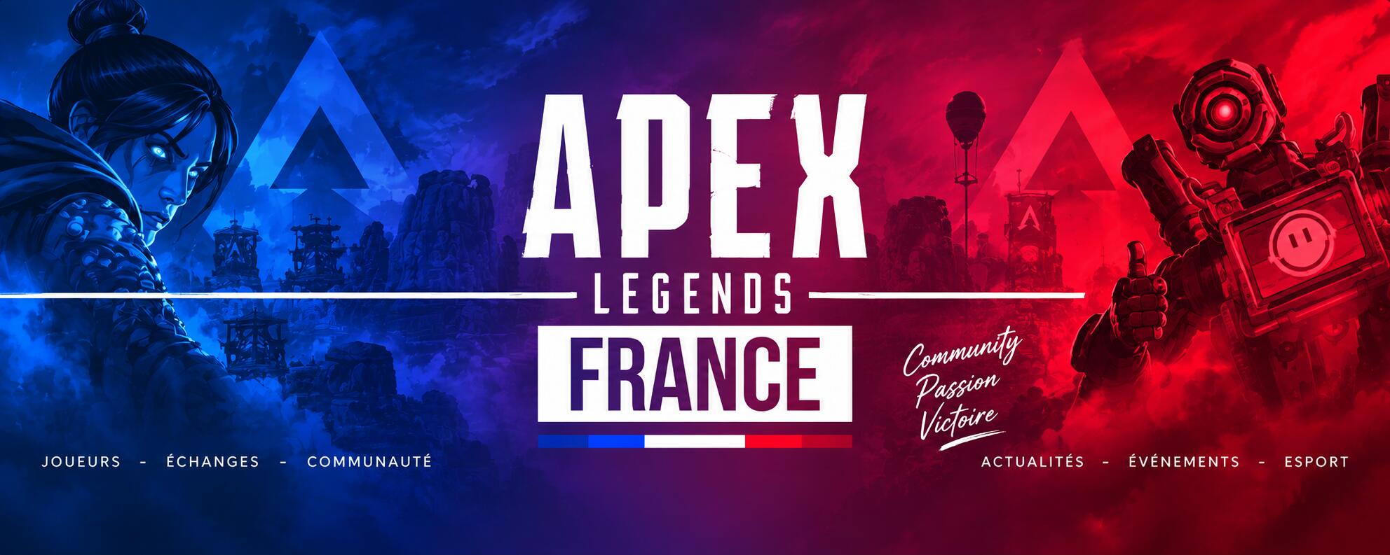 Discovery splash banner for Apex Legends France Discord server