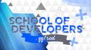 Discovery splash banner for School of Developers 📖 Discord server