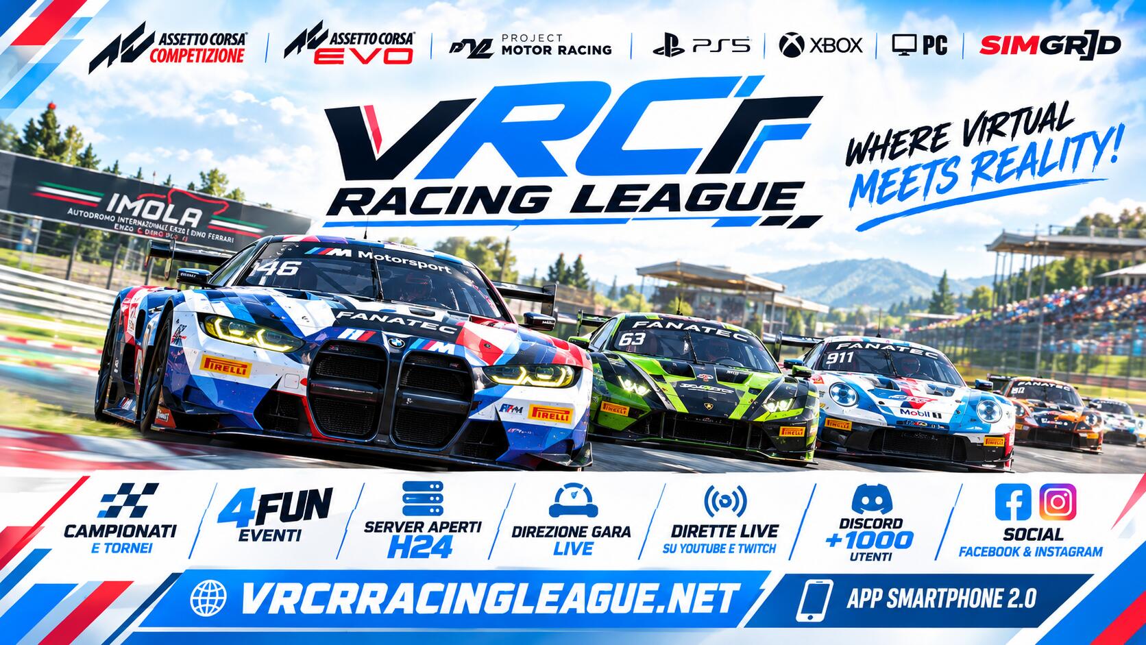Discovery splash banner for vRCr Racing League Discord server