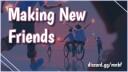 Discovery splash banner for Making New Friends・Social・Hangout・Community 🌺 Discord server