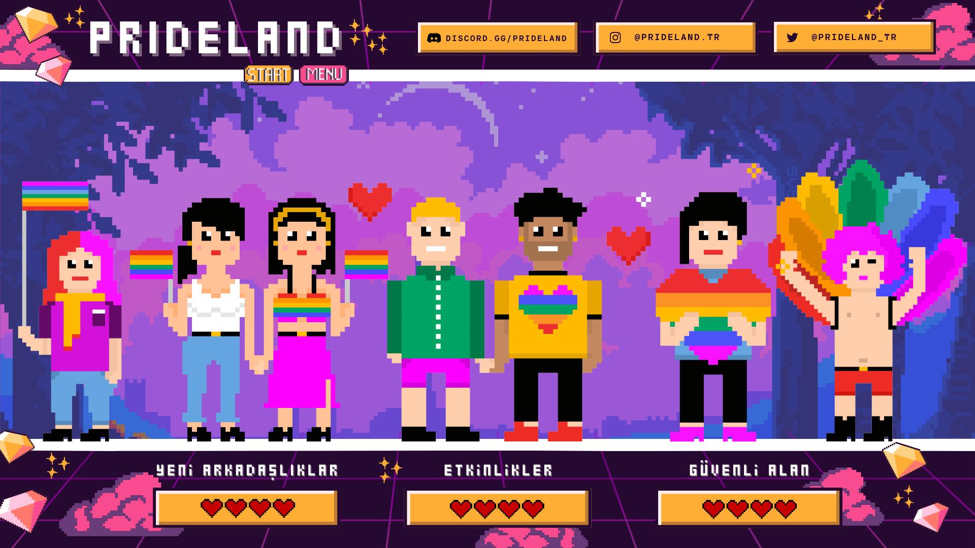 Discovery splash banner for Prideland Discord server