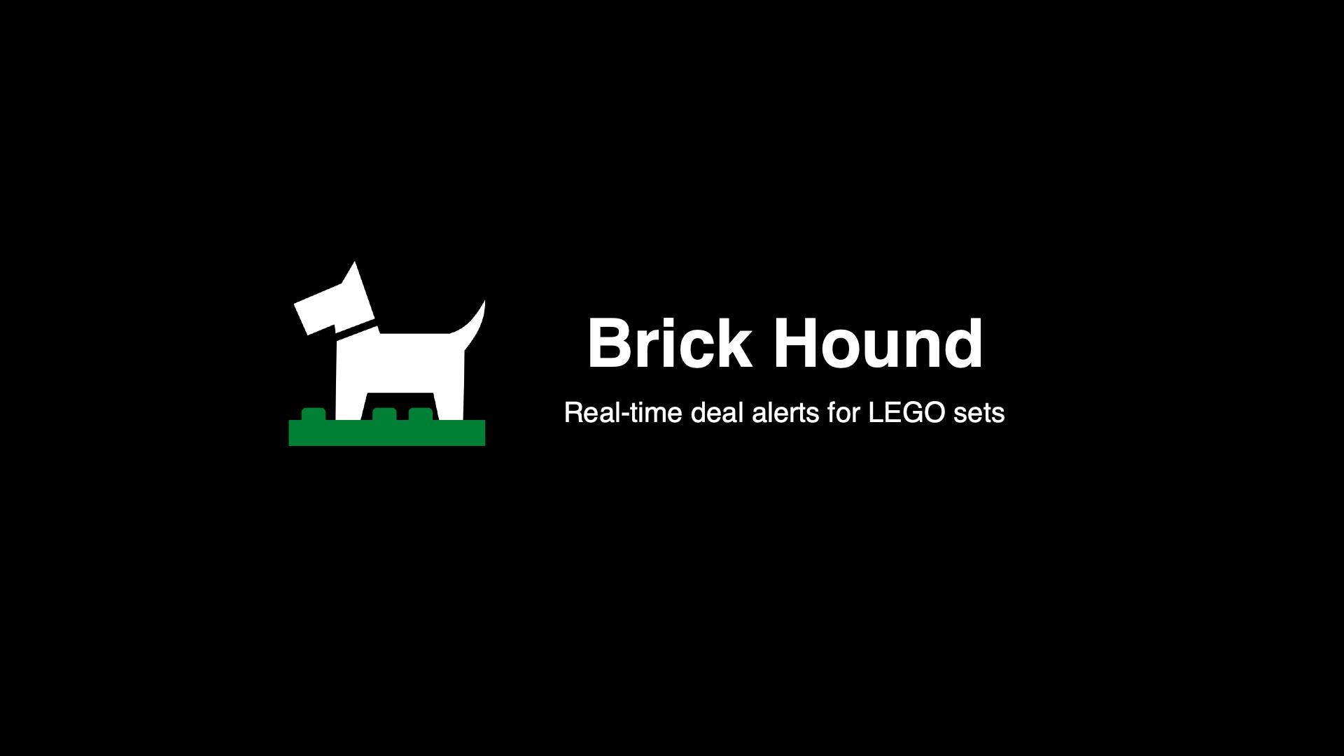 Discovery splash banner for Brick Hound: LEGO Deal Alerts Discord server